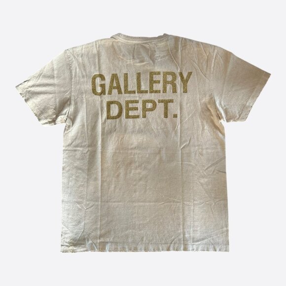 Gallery Dept Antique White & Black Sleep Apnea Logo T-Shirt - Picture 2 of 5